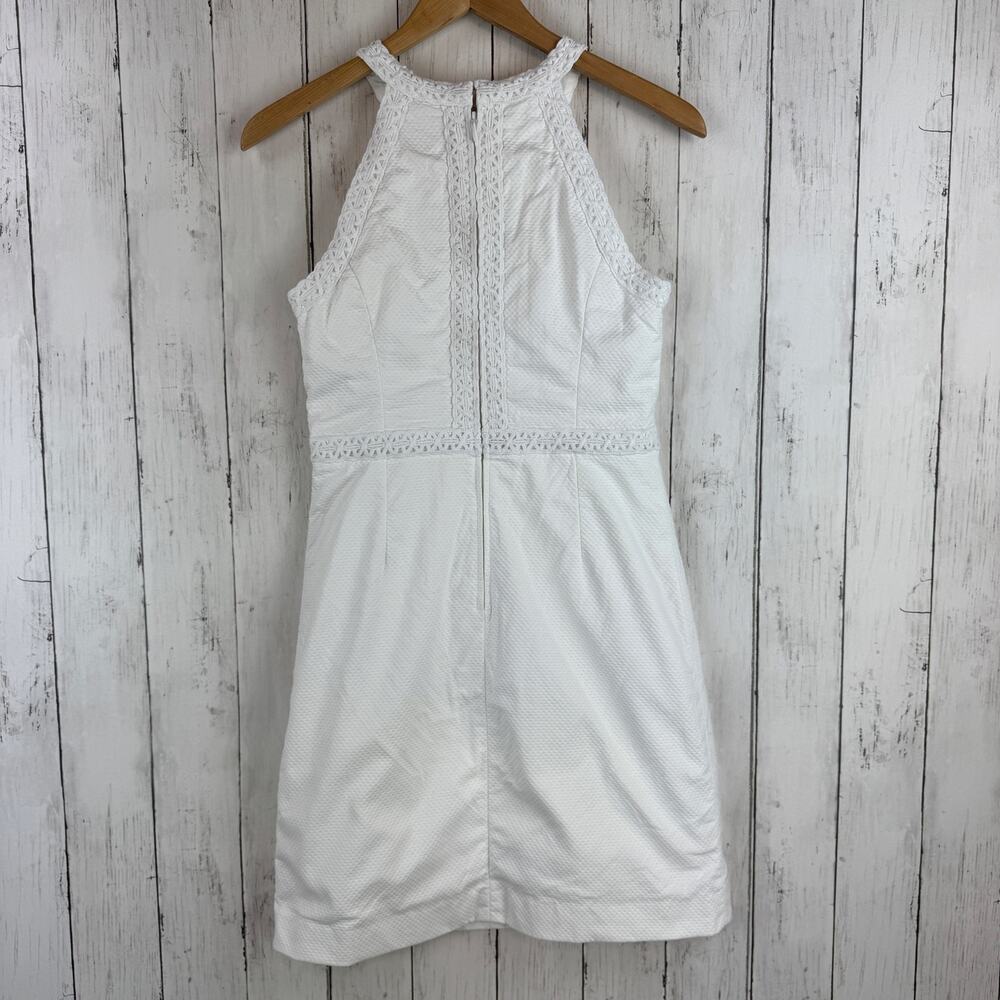 Lilly Pulitzer Resort White Lace Charlize Stretch Shift Halter Mini Dress Size 0 - Picture 8 of 16